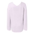 thumbnail image 2 of Vedolay Women's Tops Womens 2023 Trendy Fall Fashion Knit Ribbed Stripe Crop Pullover Sweater,Purple S, 2 of 4