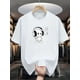 thumbnail image 1 of 1pc Men'S Casual Crew Neck T-Shirt with Music Graphic Print, Polyester Knit Fabric with Slight Stretch, Regular Fit Short-Sleeve Top for Summer - Fashionable & Versatile Daily Wear, Casual Sporty Tee, 1 of 6