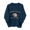 thumbnail image 4 of Leey-World Eagle and Flag 250 Years 1776-2026 250th Birthday T-Shirt 4th Of July Long Sleeve Shirts Women(Navy,2XL), 4 of 9