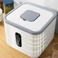thumbnail image 6 of PRETXORVE Airtight Rice Dispenser ，Cover Rice Bucket for Cereal Grain Flour Rice Beans Pet Food CountertopLarge Rice Storage Container with Lid, Proof Househ, 6 of 6
