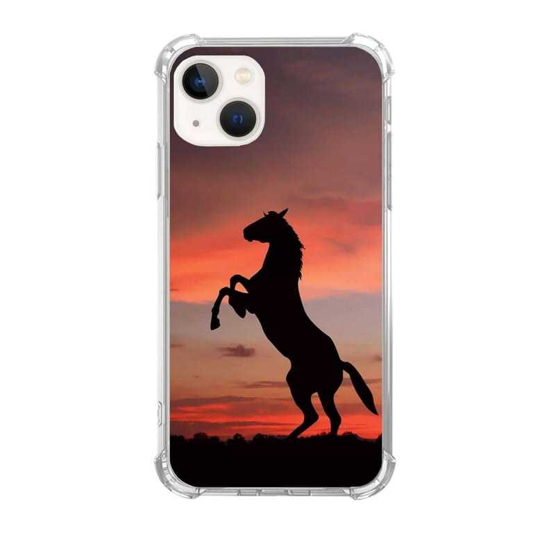 Black Horse Case Compatible with iPhone 13,Aesthetic Art Design TPU Bumper  Bumper Cover Case - Walmart.com
