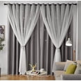 thumbnail image 1 of Cortina Blackout De 2 Panel Con Estrellas De 132x213cm Modelo Gris, 1 of 4