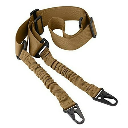 

Utility Traditional Sling with Metal Hook Adjustable Strong Elastic Two Point Sling for Outdoors Wear Resist Nylon Sling