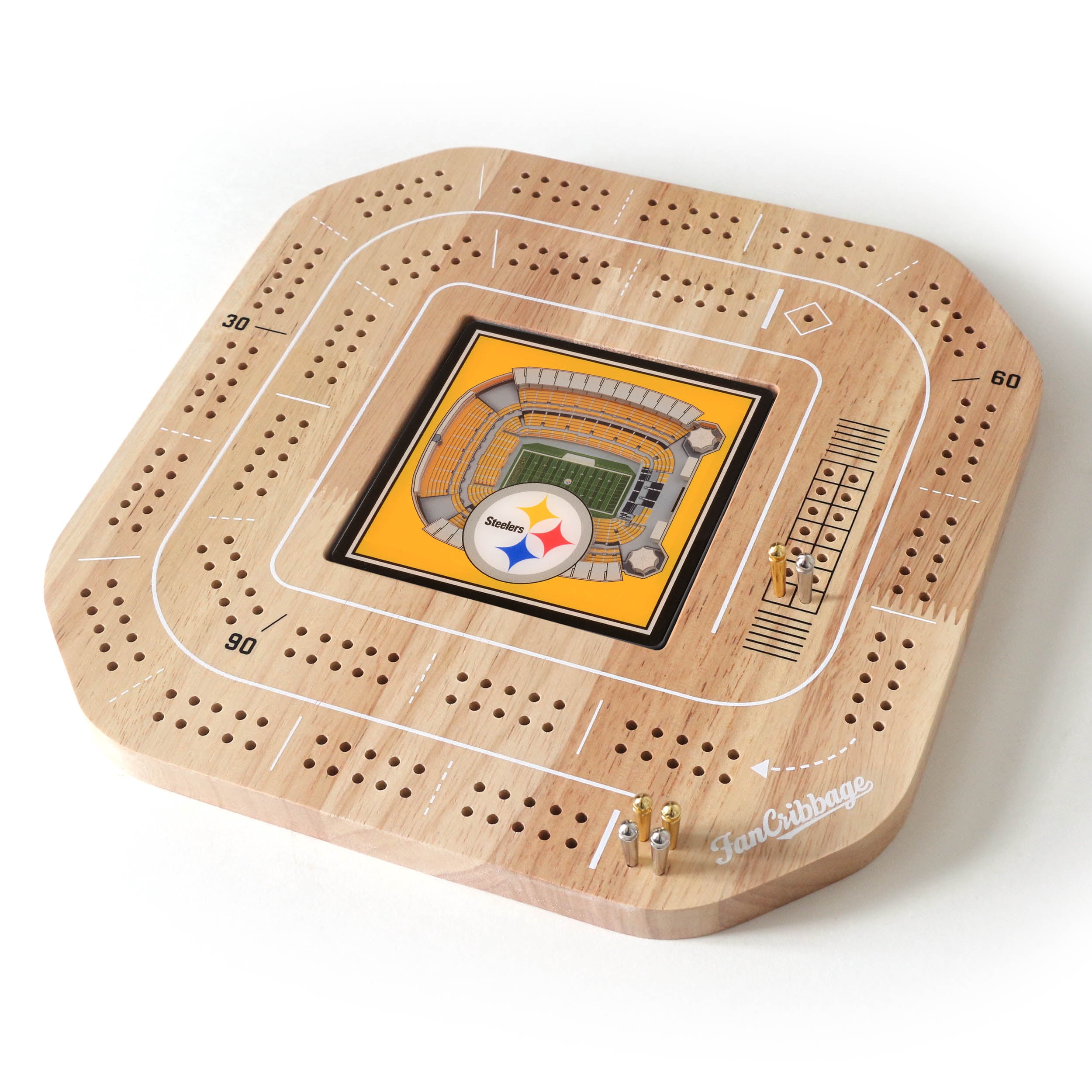 YouTheFan NFL Pittsburgh Steelers Stadiumview Cribbage