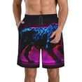 thumbnail image 1 of Goofa Futuristic Purple Panther A、 Printed Mens Swim Trunks Summer Quick Dry Short Beach Swimwear Bathing Suits-Large, 1 of 6