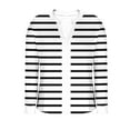 thumbnail image 5 of Ounisa Women Fall V Neck Sweater Color Block Long Sleeve Shirt Casual Loose Striped Pullover Sweaters, 5 of 6