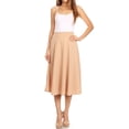 thumbnail image 5 of Women's Flared Lightweight Elastic Midi A-Line Skirt, Comfortable and Stylish Skirt, 5 of 8