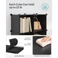 thumbnail image 4 of Organizador de almacenamiento SONGMICS, estantería modular de 6 cubos, color negro, 4 of 8