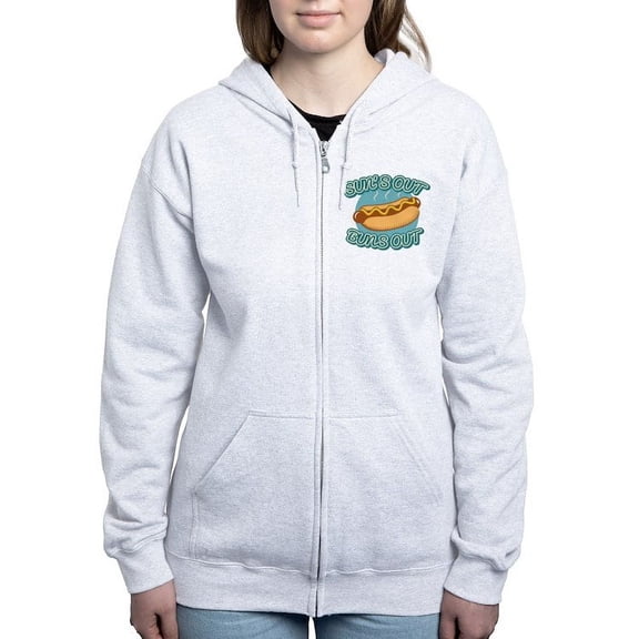 CafePress - Sun's Out Buns Out - Women's Zip Hoodie