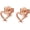 Rose, variant on 14K Gold Heart Stud Earrings for Women Gold Hollow Heart Earrings, Dainty Valentines Love Studs with Screw Back 5mm
