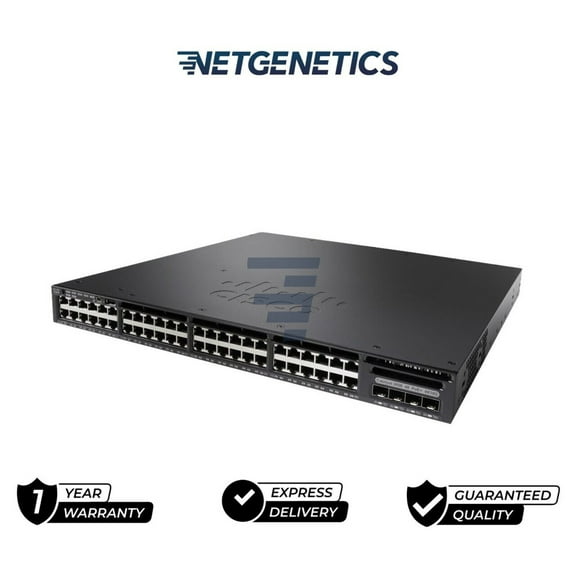 Cisco WS-C3650-48FD-S Switch 48x1Gb PoE  2x10G Uplink Ports w/2 PWR-C2-1025WAC