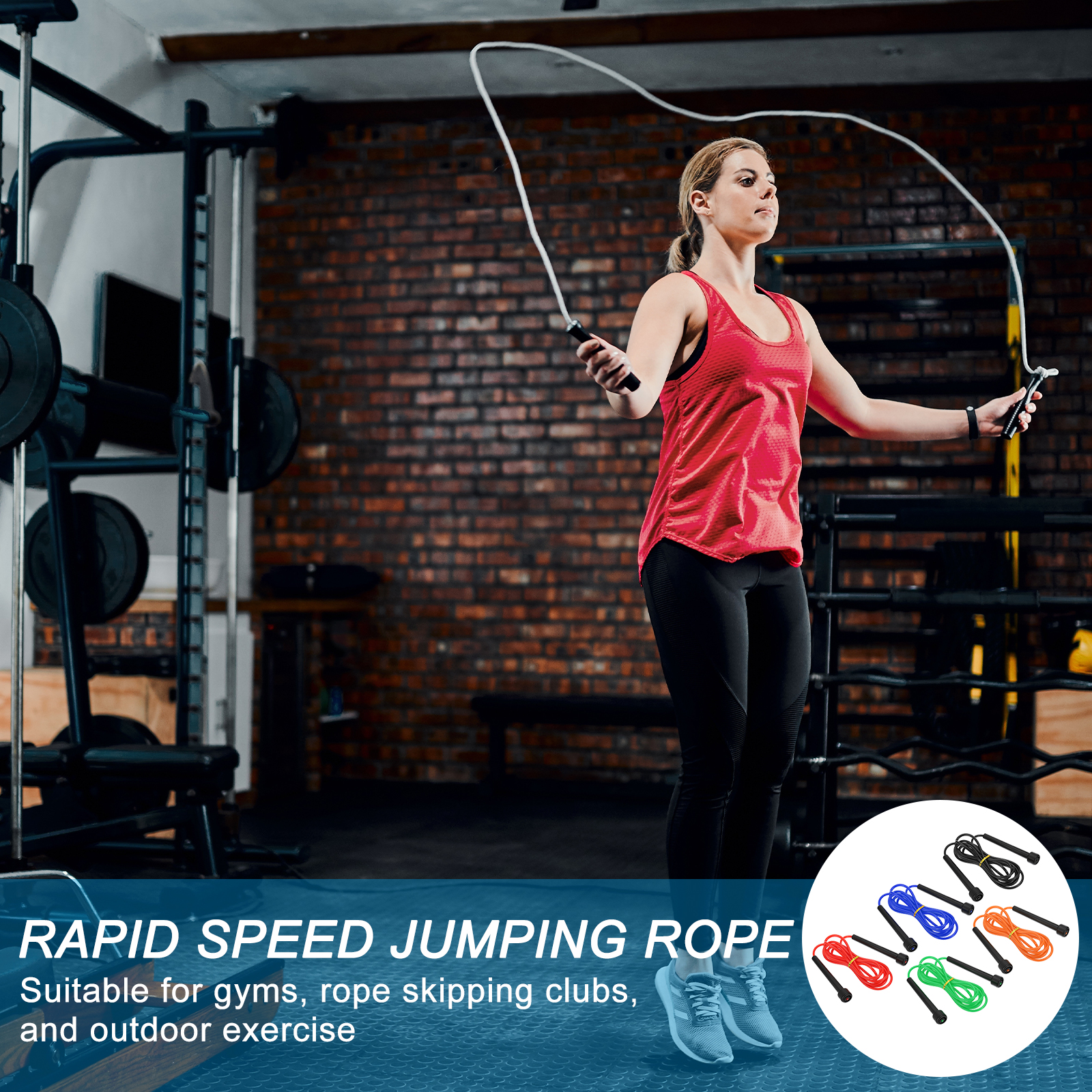 Uxcell Jump Ropes Workout Jumping Rope Adjustable Tangle-Free Skipping Rope Multicolor 10 Pack