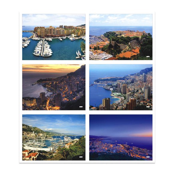 Xtin Vintage Travel Postcards from Around The World Art Printing Postcard Set for Kids with Mailing Side for Business Christmas Holiday Birthday Gift (Monaco)
