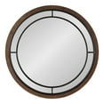 thumbnail image 3 of Kate and Laurel Audubon Modern Wood Framed Wall Mirror, 28 inch Diameter, Rustic Brown, Decorative Farmhouse Round Mirror, 3 of 7