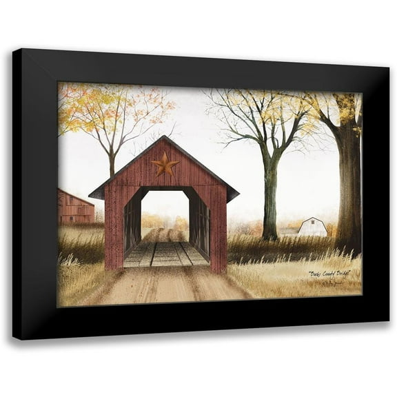 Jacobs, Billy 14x12 Black Modern Framed Museum Art Print Titled - Bucks County Bridge