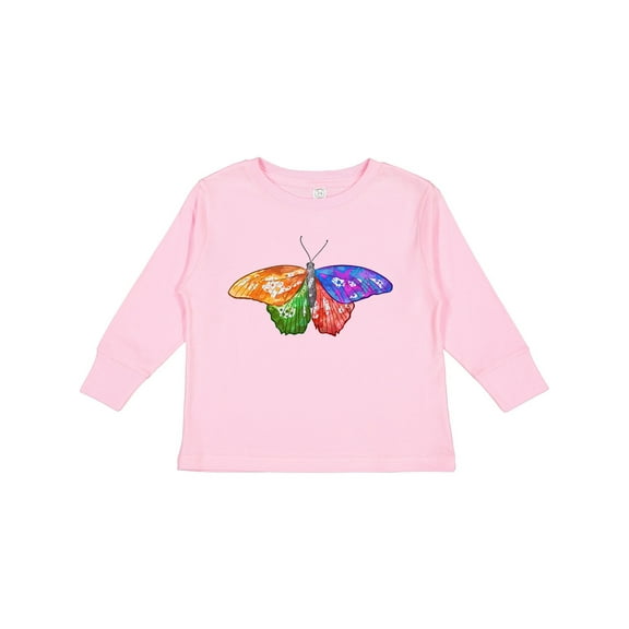 Inktastic Artistic Butterfly Boys or Girls Long Sleeve Toddler T-Shirt