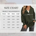 thumbnail image 3 of SWQZVT Womens Hoodies Fall Button Up V Neck Long Sleeve Hooded Pullover Casual Oversized Side Slit Womens Sweatshirts S, 3 of 8
