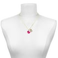 thumbnail image 2 of Delight Jewelry Resin Hot Pink Flamingo - Large Goldtone Crystal Initial - S - Charm Necklace, 17.5"+2", 2 of 4