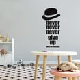 thumbnail image 2 of QUOTES - Removable Home Bedroom Winston Churchill Motivational Quotes Decoration Top Hat Silhouette Design Vinyl Adhesive Living Room Wall Decal Sticker 15" x 30", 2 of 5
