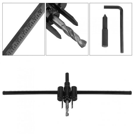 

Haofy Black Hole Saw Drill Bit Circle Hole Drill Bit 30-300mm For Gypsum Board Plastic Board Wooden Board