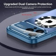 thumbnail image 4 of Magnetic for iPhone 15 Pro Max Case Magsafe with Full Window Cover Camera Lens Protector Logo View Scratch Resistant Frosted Slim Shockproof Protective Phone Case (Blue), 4 of 12