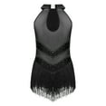 thumbnail image 2 of MSemis Kids Girls Lyrical Dance Costume Modern Sleeveless Contemporary Dance Dress Black 16, 2 of 5