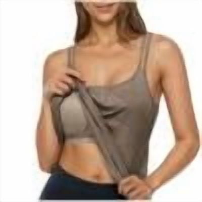 Built in Bra Tank Tops for Women Racerback Spaghetti Strap 2025 Camisole Summer Y2k Cami Yoga Sports Shirts Undershirts