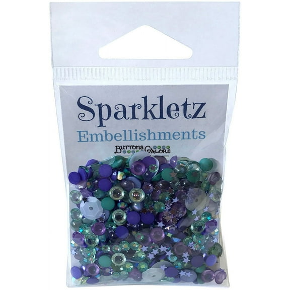 Buttons Galore Sparkletz Embellishment Pack 10g-Sailors Sky