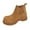 Yellow, variant on Womens Hidden Wedge Boots Stretch Slip on Cute Round Toe Ankle Booties Suede Chunky Lug Sole Winter Boots