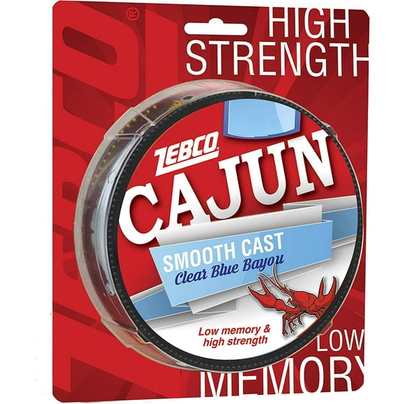 Zebco Ligne Cajun Ligne de Pêche Lisse, Bayou Bleu Clair