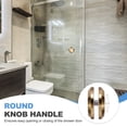 thumbnail image 4 of Uxcell Round Sliding Glass Door Handle 304 Stainless Steel Back-to-Back Rose Gold 2.7", 4 of 7