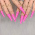 thumbnail image 3 of 24pcs Deep Nude Pure Color Ballerina Long Coffin Glossy Fake Nails - Press On Nail False Tips Manicure For Women And Girls, 3 of 4