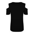 thumbnail image 5 of Tops Para Mujer Blusa Informal Elegante Camisas Con Hombros Descubiertos Camiseta Holgada de Manga Corta de Color Sólido de Moda Top Odeerbi ODB168188, 5 of 5