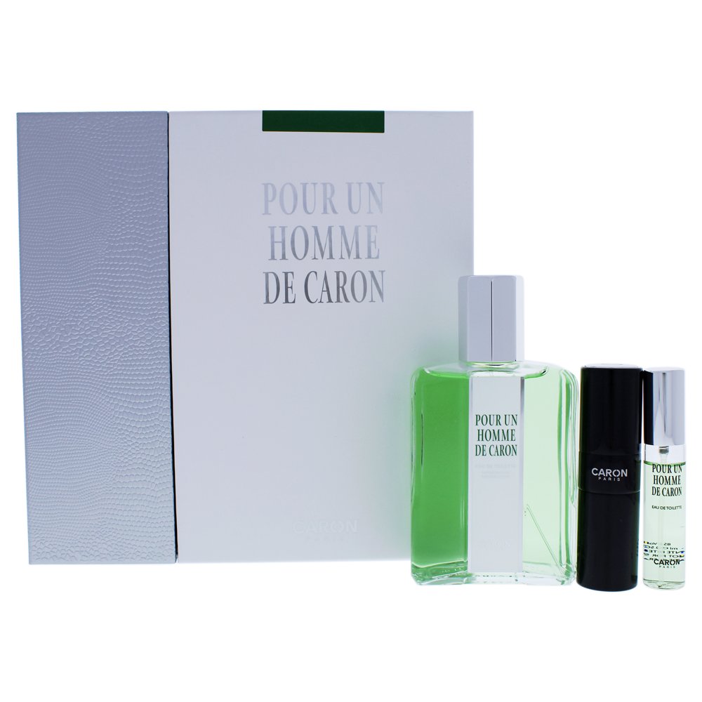 Caron Pour Un Homme De Caron by Caron for Men 3 Pc Gift Set 6.7oz EDT Spray, 15ml EDT Spray
