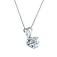 thumbnail image 2 of 14K Yellow Gold Round 6-Prong Solitaire Moissanite Pendant Necklace (3ct TGW, 9.5mm, G-H Color) 16 to 18-inch by Diamond Wish, 2 of 4
