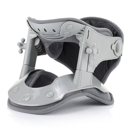 Heated Neck Brace Cervical Collar,Neck Support Brace with Heating Pad,Neck Brace for Optimal Support & Comfort and Aligned for Relief of Cervical Spine Pressure for Women & Men (One Size) Grey