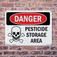 thumbnail image 5 of Pesticide Storage Area OSHA Danger Aluminum Sign 24 Inch x 18 Inch - 5 Pack, 5 of 8