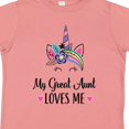 thumbnail image 4 of Inktastic My Great Aunt Loves Me Unicorn Niece Girls Toddler T-Shirt, 4 of 5