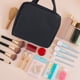 thumbnail image 4 of Bolsa De Aseo De Viaje Con Espejo, Bolsa De Organizador Cosmético De Gran Capacidad, Bolsa De Almacenamiento De Maquillaje PU Impermeable Con Gancho, Espejo Para El, 4 of 7