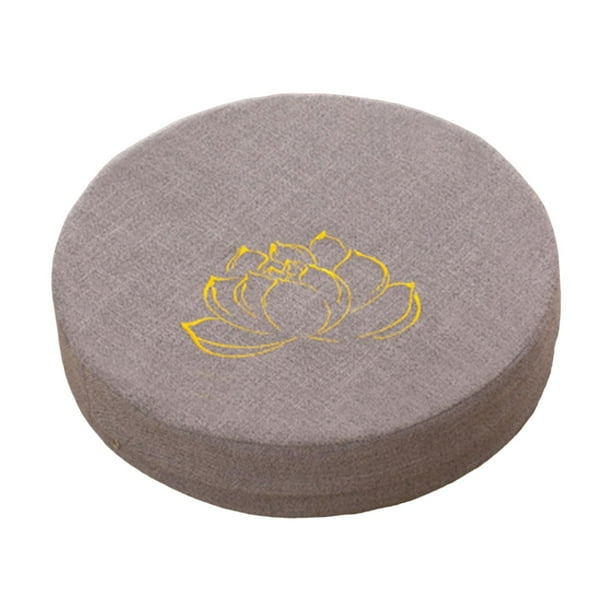 Cojín para asiento de meditación Zulema Cubierta con cremallera 16 de diámetro Piso Gris 10cm