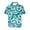 Navy, variant on Mens Hawaiian Shirt Stylish Floral Pattern Short Sleeves Button Down Shirts Tropical Vacation Casual Tees Tops