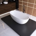 thumbnail image 6 of MEDUNJESS 61" Freestanding Solid Surface Resin Stone Bathtub, Modern Design Stand Alone Tub Soaking Tub with Overflow and Pop up Drain, Matte White, 6 of 8