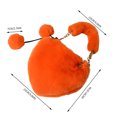 thumbnail image 5 of Bolso de hombro Sunnimix con Corazón para mujer sintética de Felpa naranja, 5 of 5
