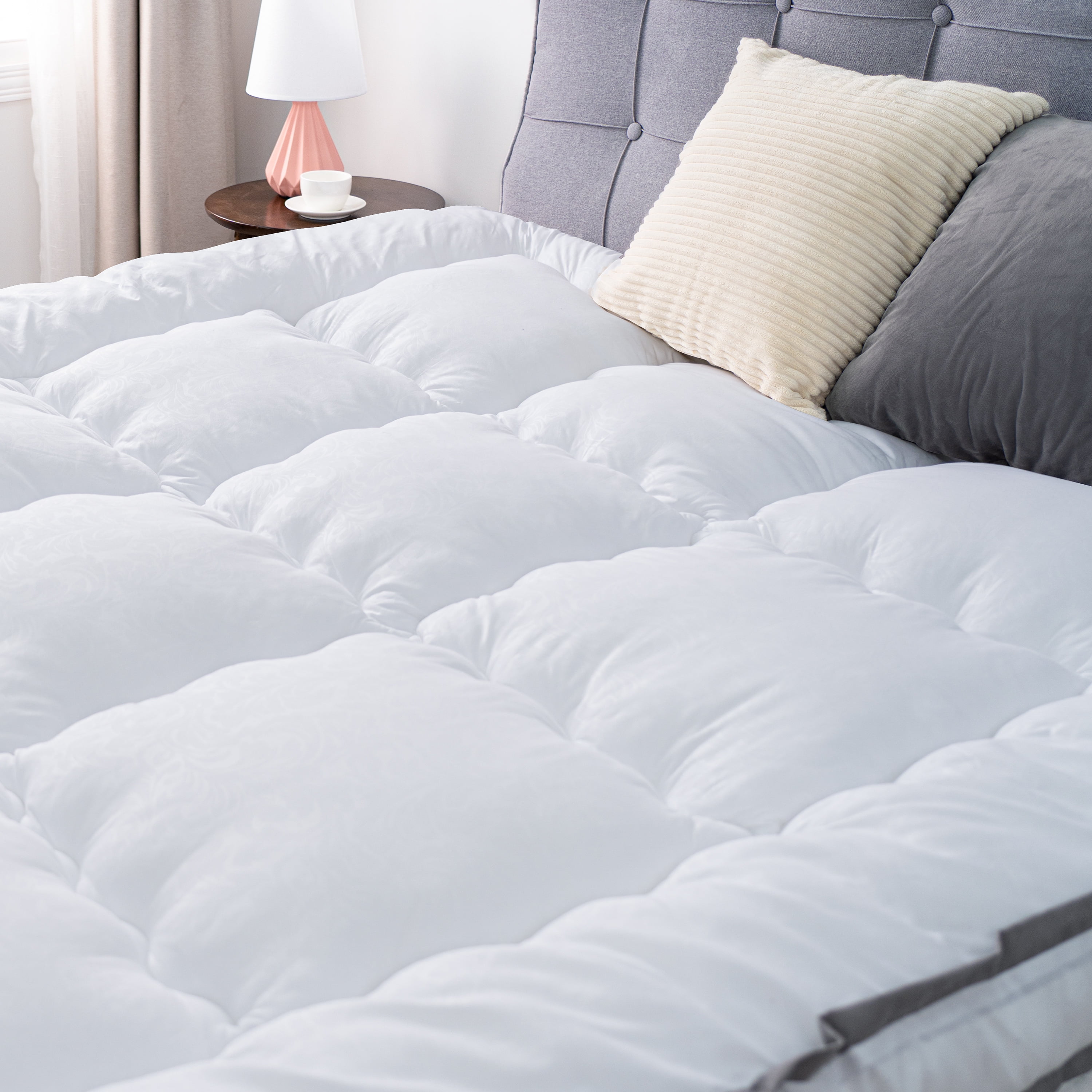 Westin Mattress Pad - Plush Quilted Mattress Topper with Deep Fitted Sides  - King (78 x 80 x 18)