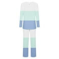 thumbnail image 5 of hotojiny Womens Lounge Sets 2 Piece Long Sleeve Pj Sets and Long Pants Sleepwear Casual Loose Pajama Set with Pockets, 5 of 6
