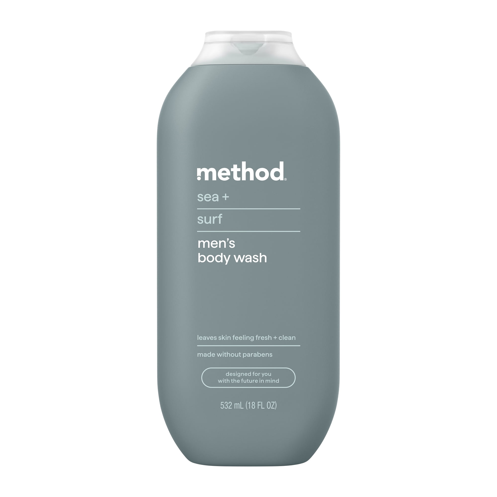 method men's Body Wash, Sea + Surf - Moisturizes & Cleanses, Made without Parabens or Phthalates, Cruelty-Free, 18 fl oz