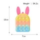 thumbnail image 3 of Push Bubble Coin Purse Juguete De Descompresión De Silicona Rainbow Love Y Bunny Ears Bolsa De Almacenamiento Para Adultos Y Niños Advancent AP006671-05, 3 of 3
