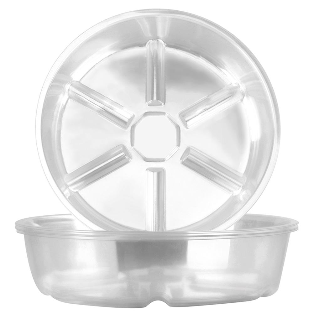 Bestonzon Plastic Clear Pot Flower Trays Planter Saucer Saucers Tray