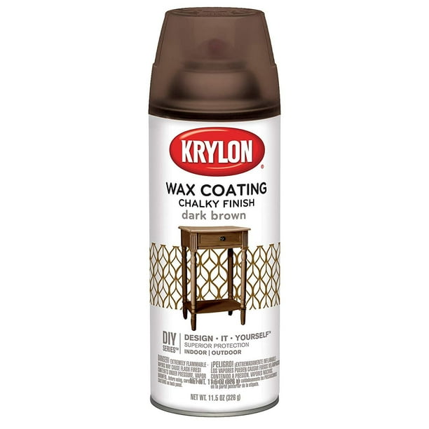 Chalky Finish Aerosol Spray Paint 12oz Dark Brown Wax Coating Com Chalky Finish Aerosol Spray Paint 12oz, Dark Brown Spray Paint For Wood Furniture