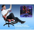 thumbnail image 4 of Meoldis Gaming Chair with Bluetooth Speakers & LED Lights, Massage Ergonomic Gamer Chair with Retractable Footrest, High Back Racing Style Office Chair, 4 of 13